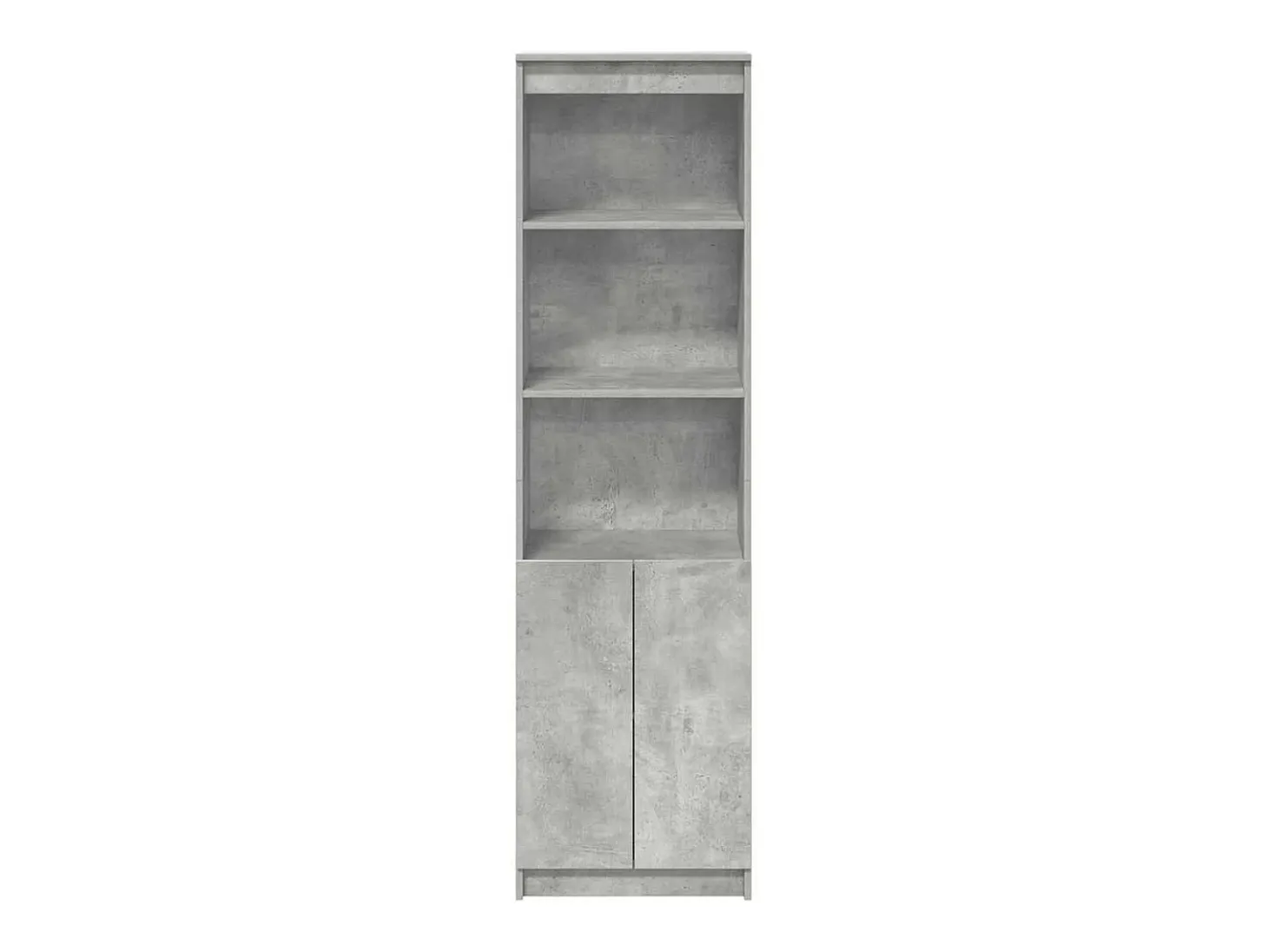 Aparador alto gris hormigón 50x35x180 cm madera de ingeniería