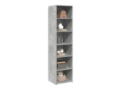 Aparador alto gris hormigón 45x41x185 cm madera de ingeniería