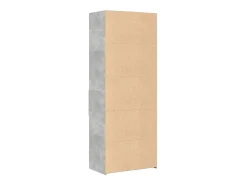 Aparador alto gris hormigón 70x42,5x185 cm madera de ingeniería