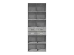 Aparador alto gris hormigón 70x42,5x185 cm madera de ingeniería