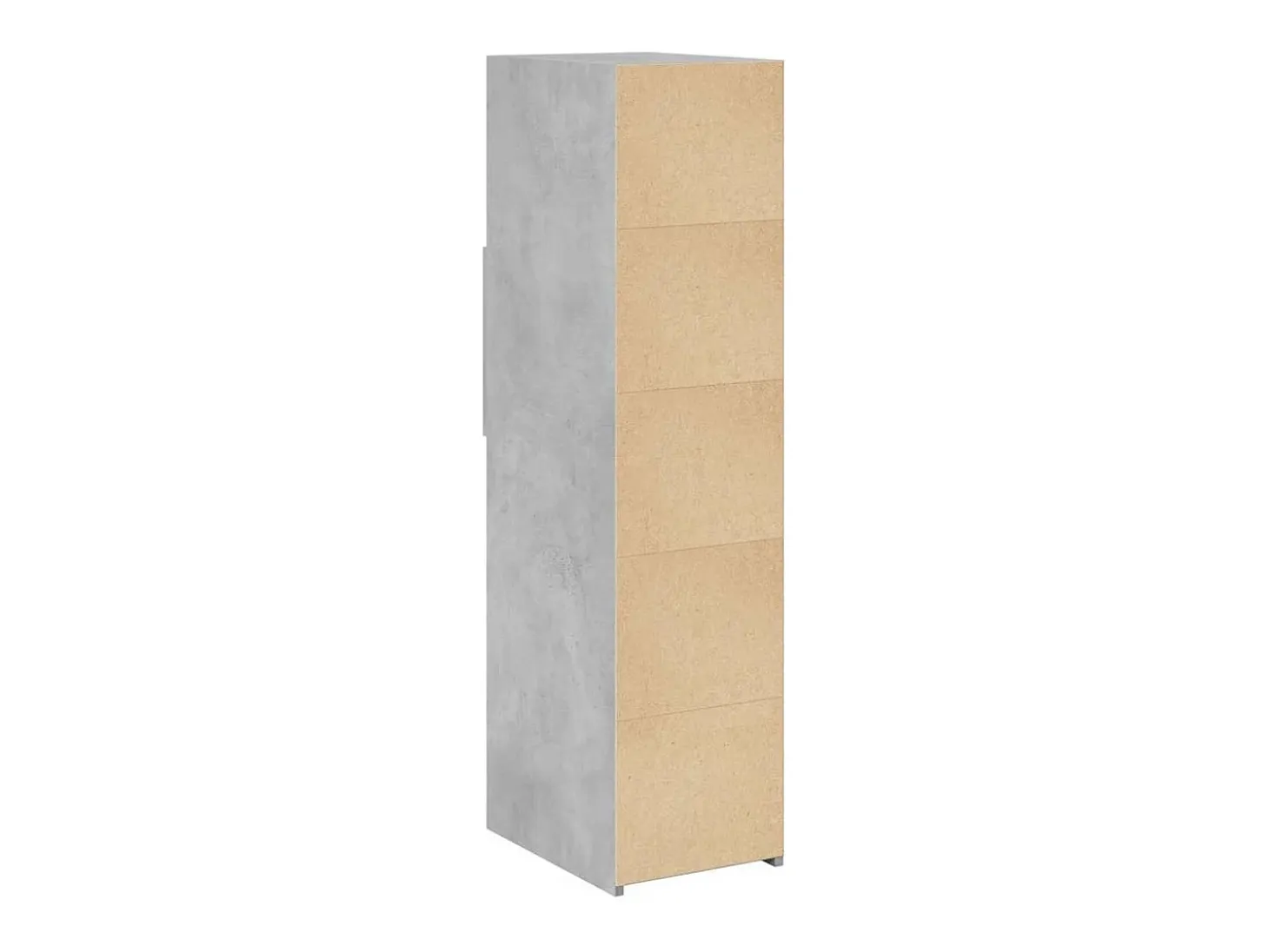 Aparador alto gris hormigón 30x42,5x124 cm madera de ingeniería
