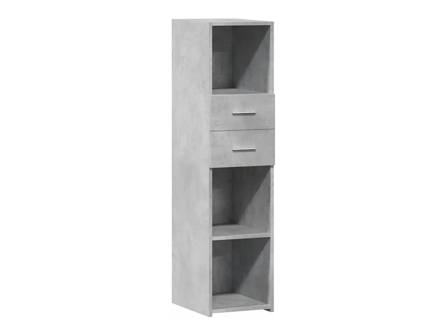 Aparador alto gris hormigón 30x42,5x124 cm madera de ingeniería