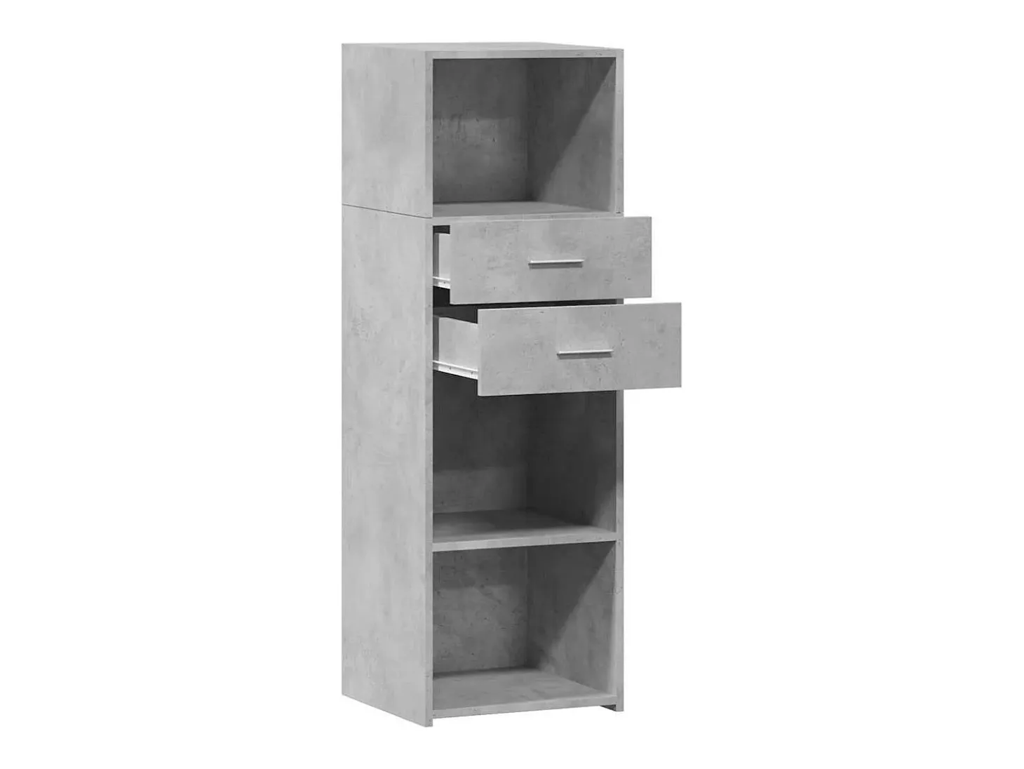Aparador alto gris hormigón 40x42,5x124 cm madera de ingeniería