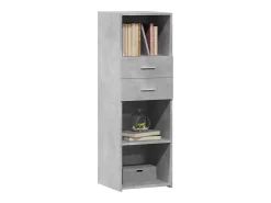 Aparador alto gris hormigón 40x42,5x124 cm madera de ingeniería