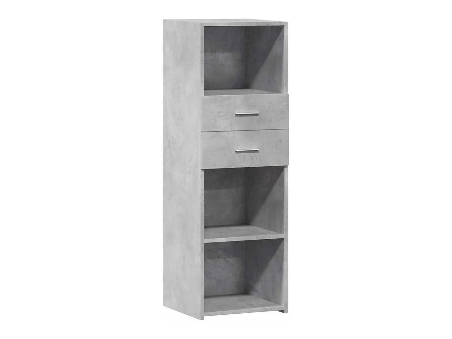 Aparador alto gris hormigón 40x42,5x124 cm madera de ingeniería