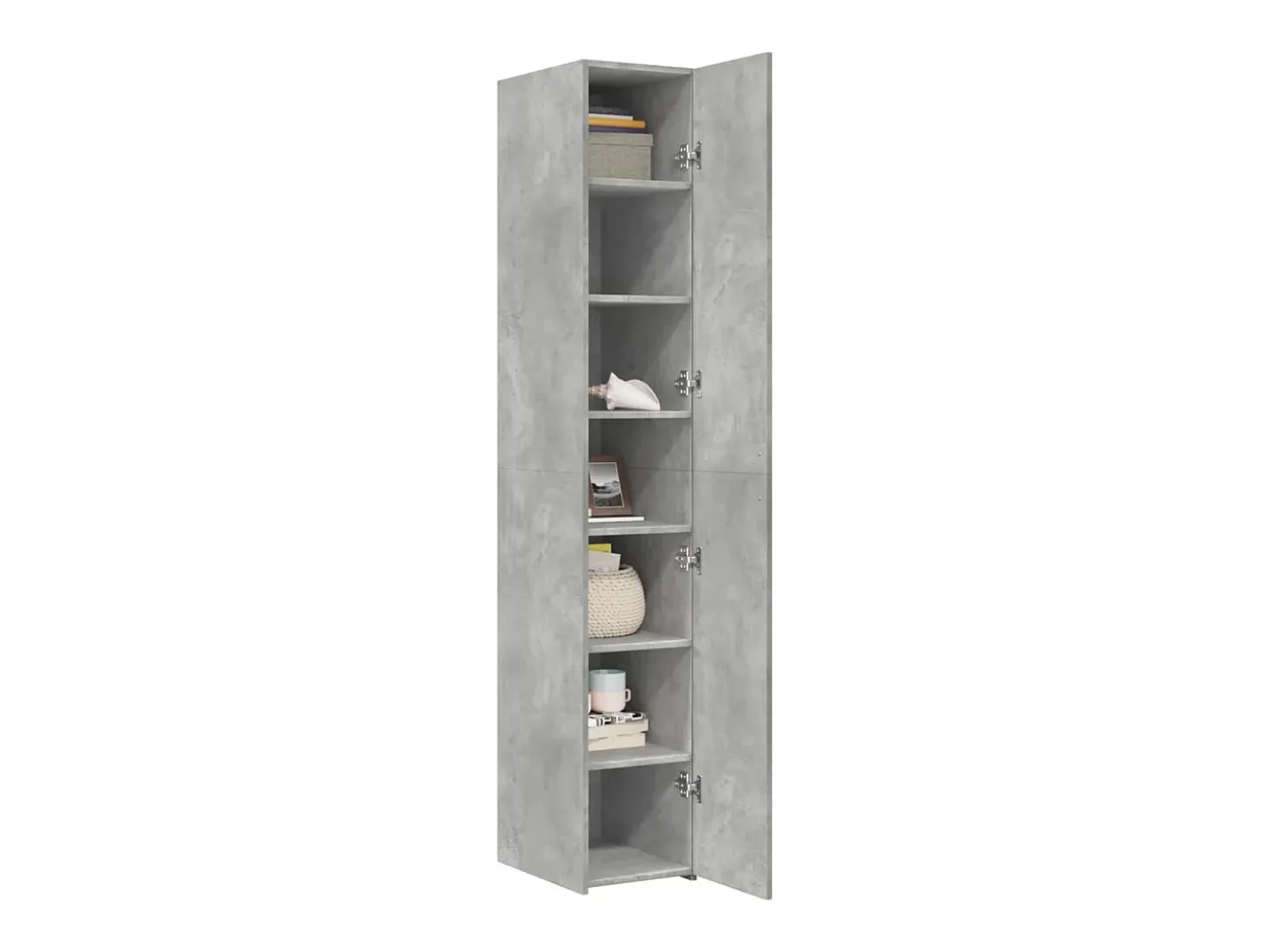Aparador alto gris hormigón 30x42,5x185 cm madera de ingeniería