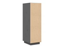 Aparador alto Gris 34x40x108,5 cm Madera maciza de pino