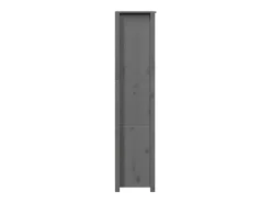 Aparador alto Gris 80x35x154 cm Madera maciza de pino