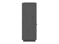 Aparador alto Gris 100x40x108,5 cm Madera maciza de pino