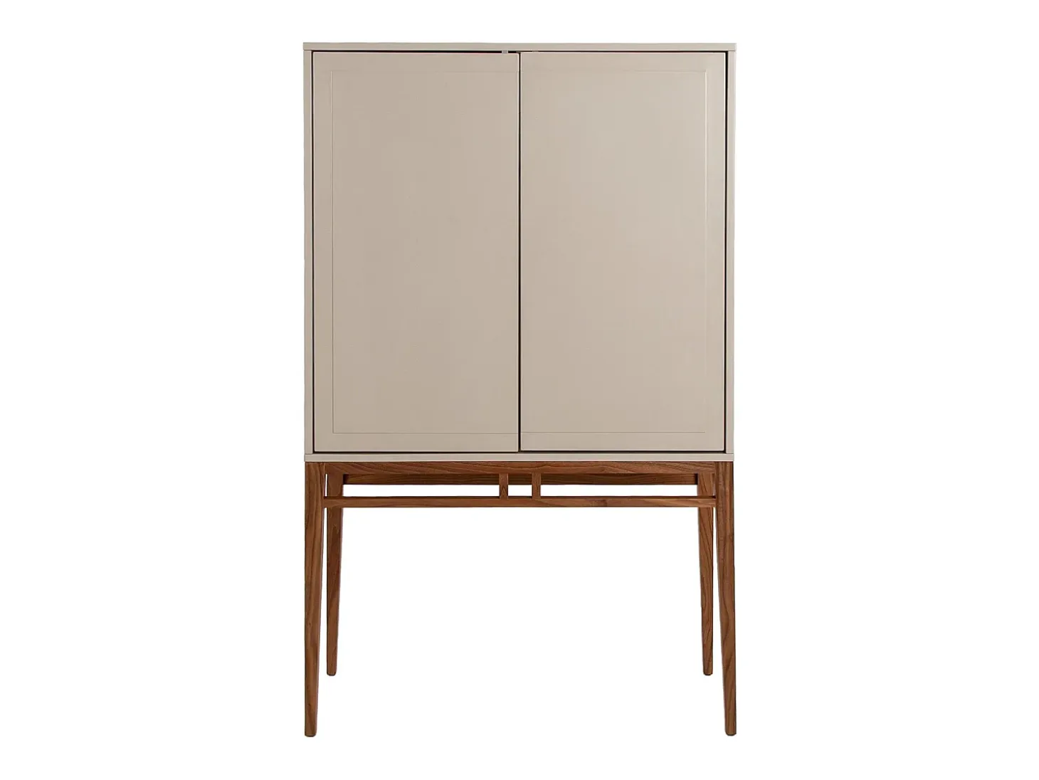 Aparador alto madera beige y nogal 3073 ANGEL CERDA