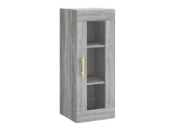 Aparador alto madera contrachapada gris Sonoma 34,5x34x180 cm ES13613