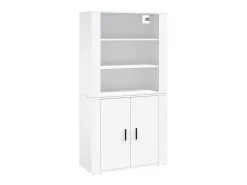 Aparador alto madera contrachapada blanco ES94727