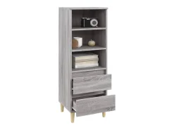 Aparador alto madera contrachapada gris Sonoma 40x36x110 cm
