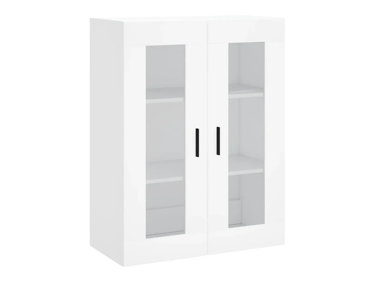 Aparador alto madera contrachapada blanco 69,5x34x180 cm