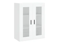 Aparador alto madera contrachapada blanco 69,5x34x180 cm
