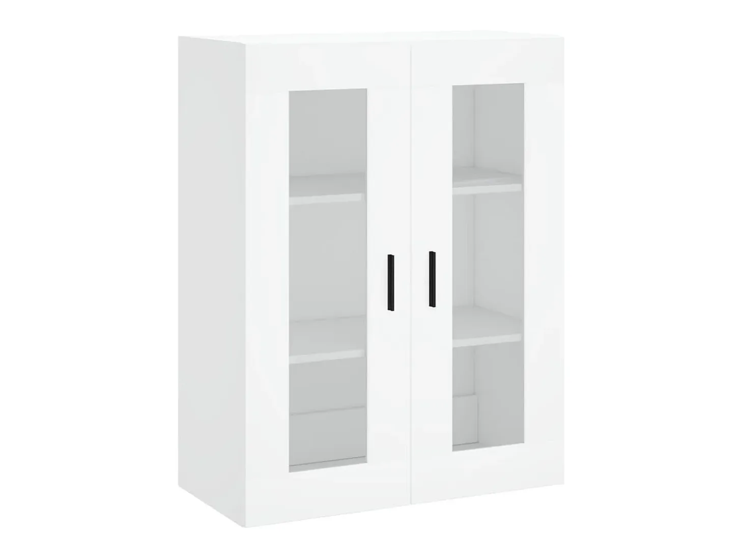 Aparador alto madera contrachapada blanco 69,5x34x180 cm
