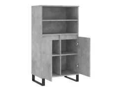 Aparador alto madera contrachapada gris hormigón 60x36x110 cm ES85354