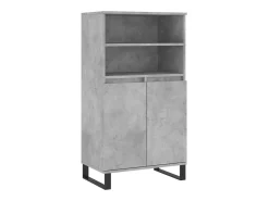 Aparador alto madera contrachapada gris hormigón 60x36x110 cm ES85354