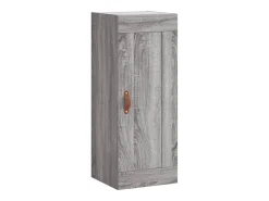 Aparador alto madera contrachapada gris Sonoma 34,5x34x180 cm