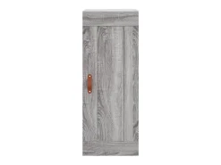 Aparador alto madera contrachapada gris Sonoma 34,5x34x180 cm