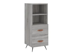 Aparador alto madera contrachapada gris Sonoma 34,5x34x180 cm