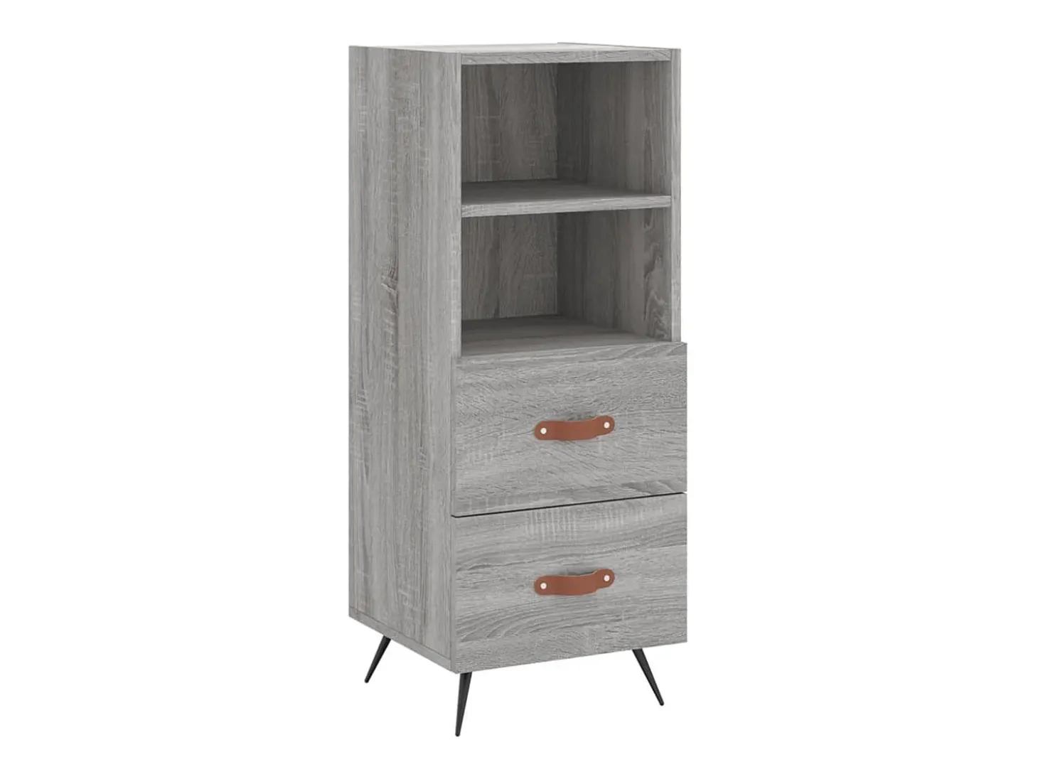 Aparador alto madera contrachapada gris Sonoma 34,5x34x180 cm