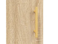 Aparador alto madera contrachapada color roble 69,5x34x180 cm