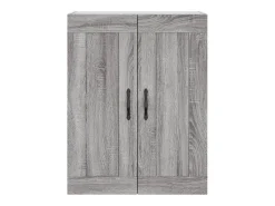 Aparador alto madera contrachapada gris sonoma 69,5x34x180 cm