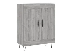 Aparador alto madera contrachapada gris sonoma 69,5x34x180 cm