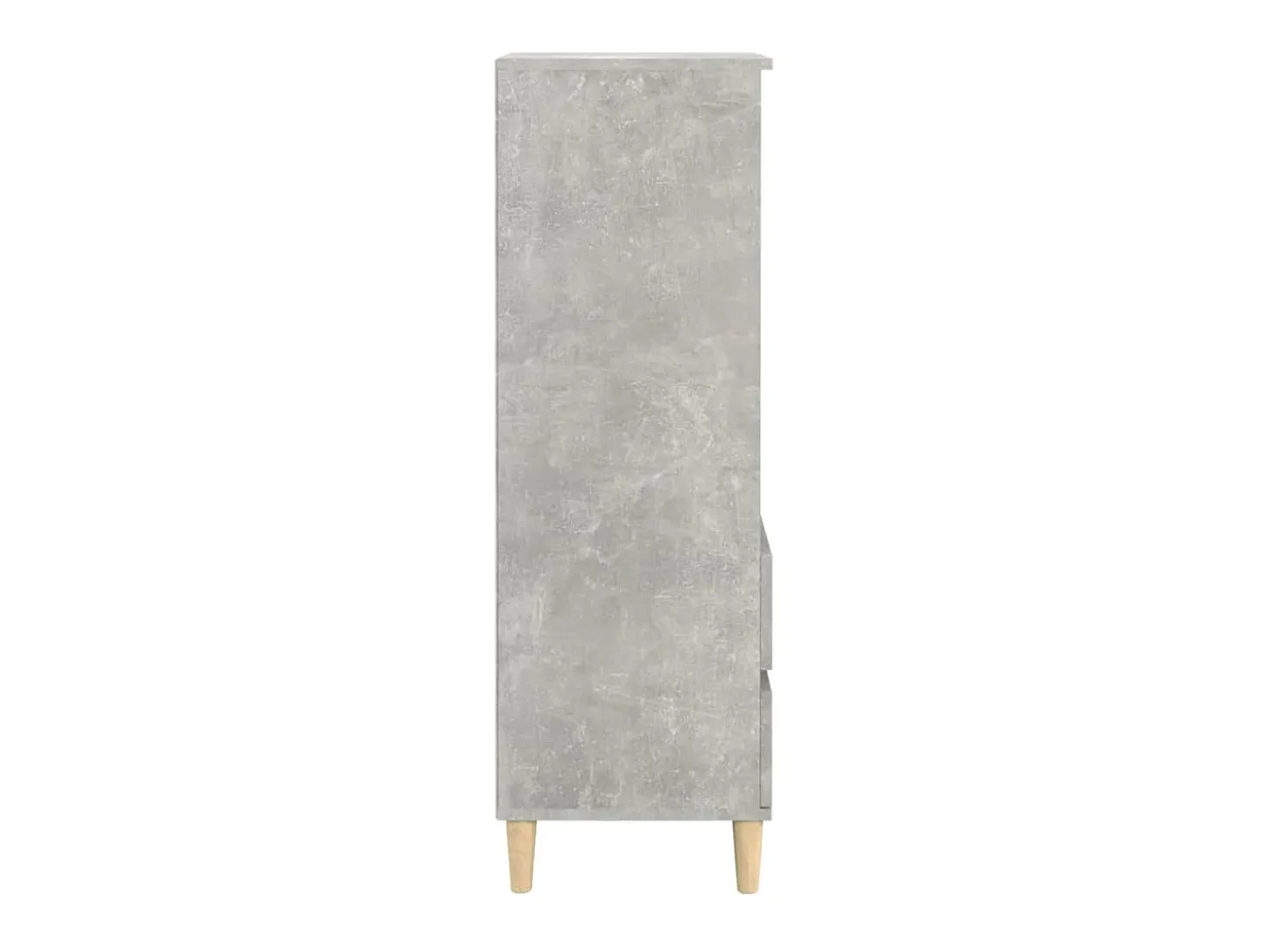 Aparador alto madera contrachapada gris hormigón 40x36x110 cm ES54305