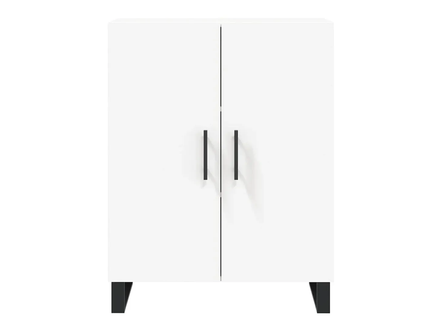 Aparador alto madera contrachapada blanco 69,5x34x180 cm