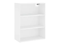 Aparador alto madera contrachapada blanco 69,5x34x180 cm