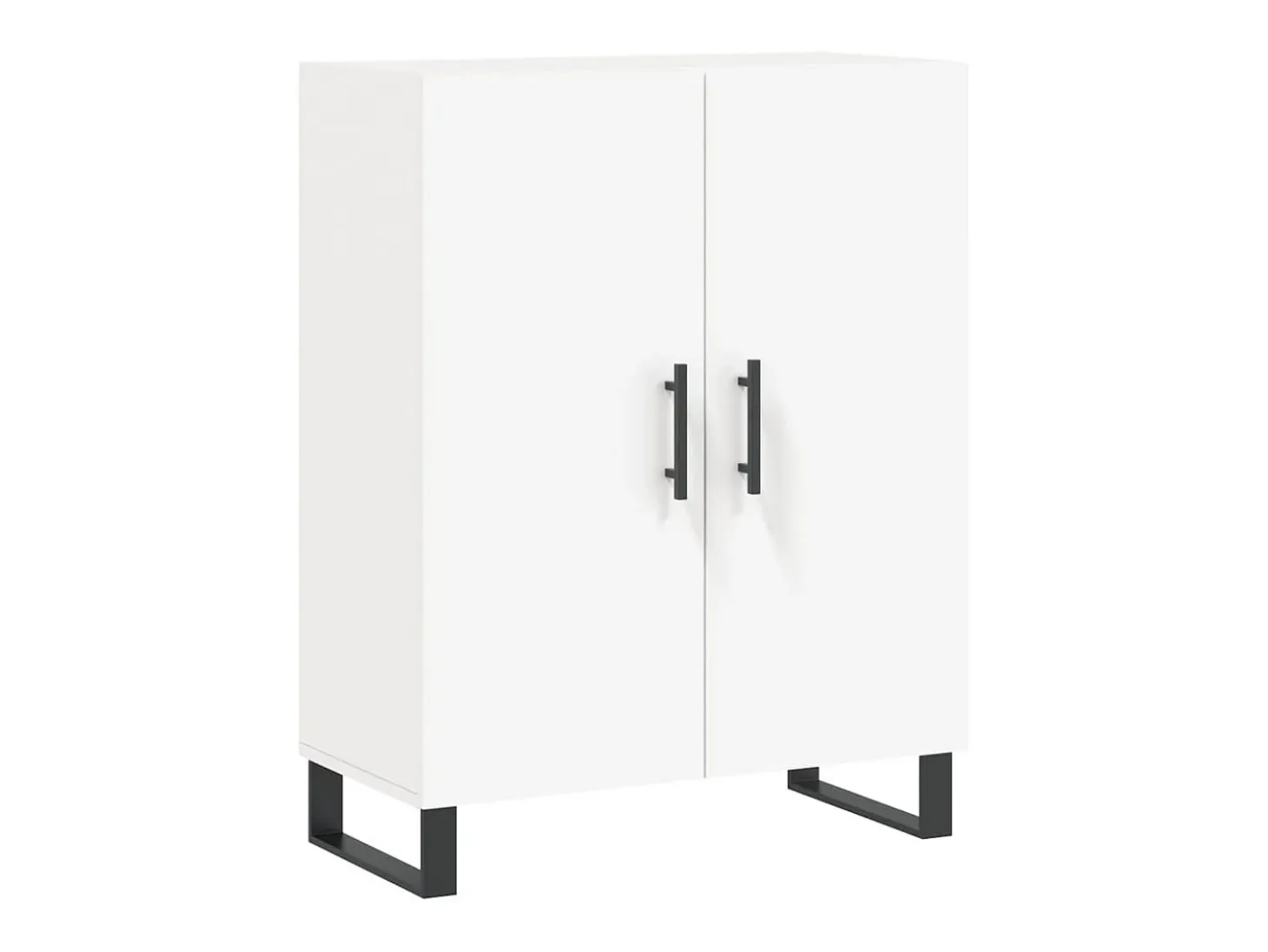 Aparador alto madera contrachapada blanco 69,5x34x180 cm