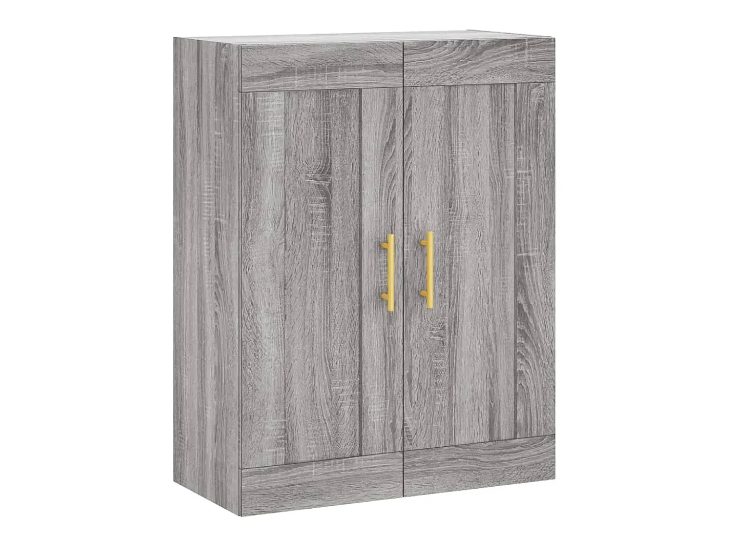 Aparador alto madera contrachapada gris sonoma 69,5x34x180 cm ES627273