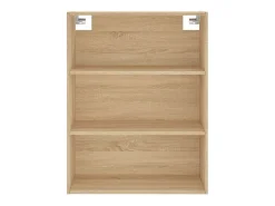 Aparador alto madera contrachapada color roble 69,5x34x180 cm