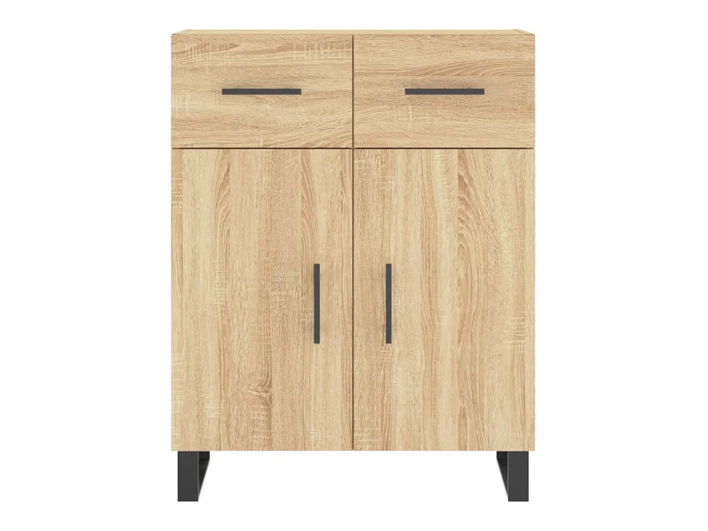 Aparador alto madera contrachapada color roble 69,5x34x180 cm