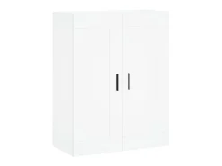 Aparador alto madera contrachapada blanco 69,5x34x180 cm ES25589