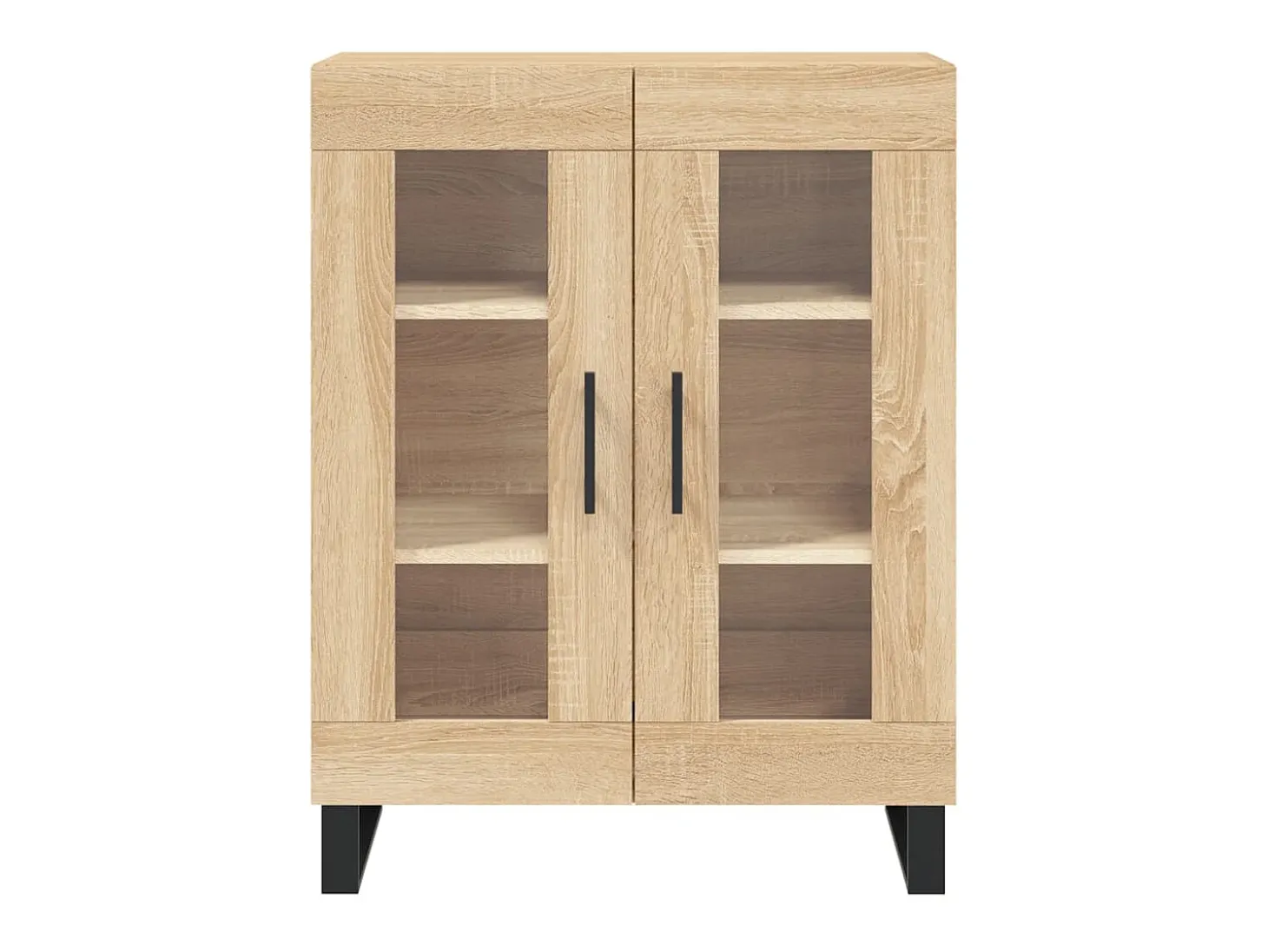Aparador alto madera contrachapada color roble 69,5x34x180 cm