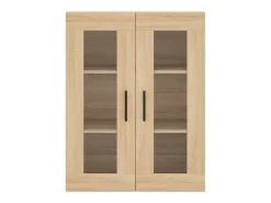 Aparador alto madera contrachapada color roble 69,5x34x180 cm