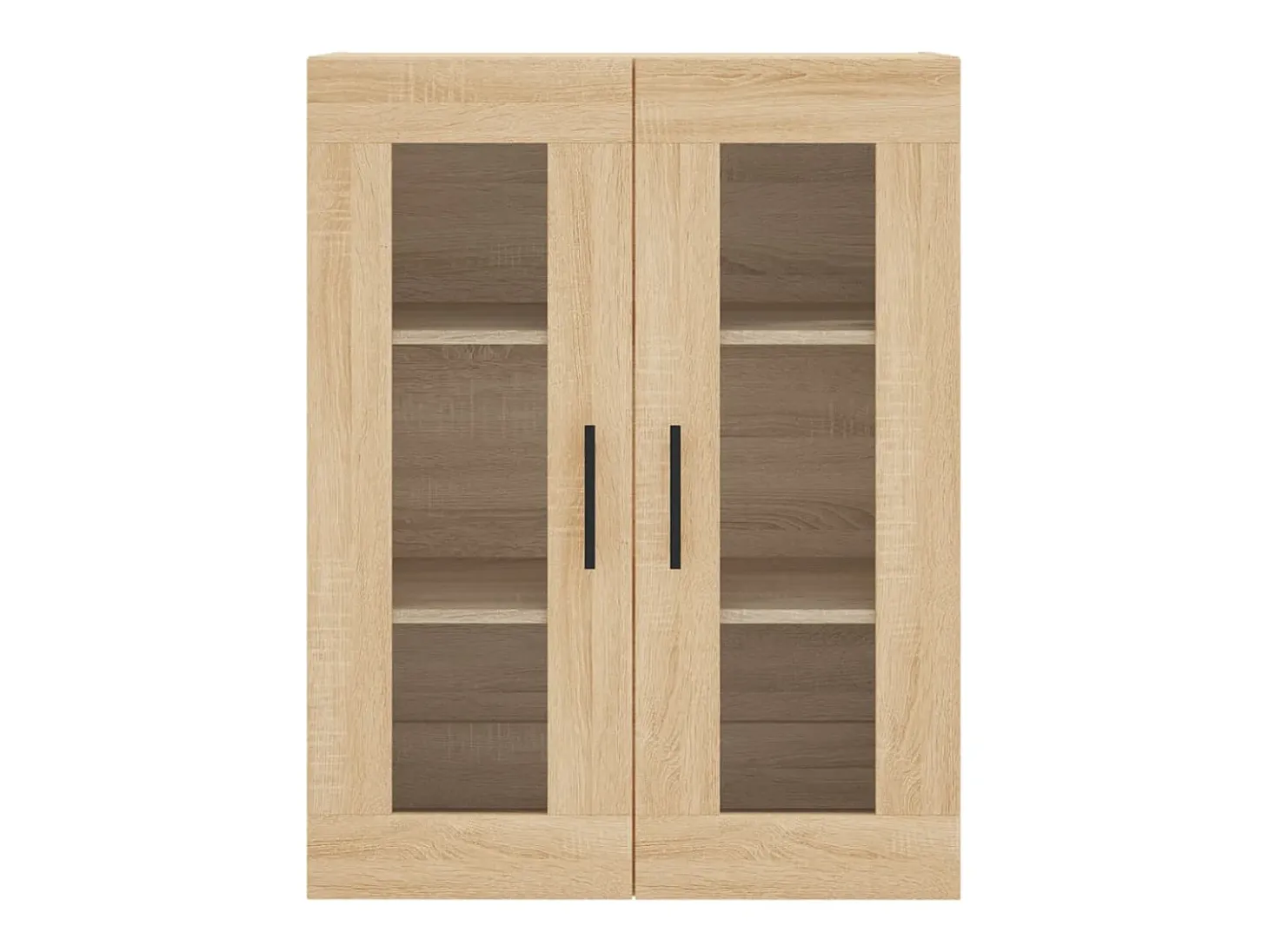 Aparador alto madera contrachapada color roble 69,5x34x180 cm