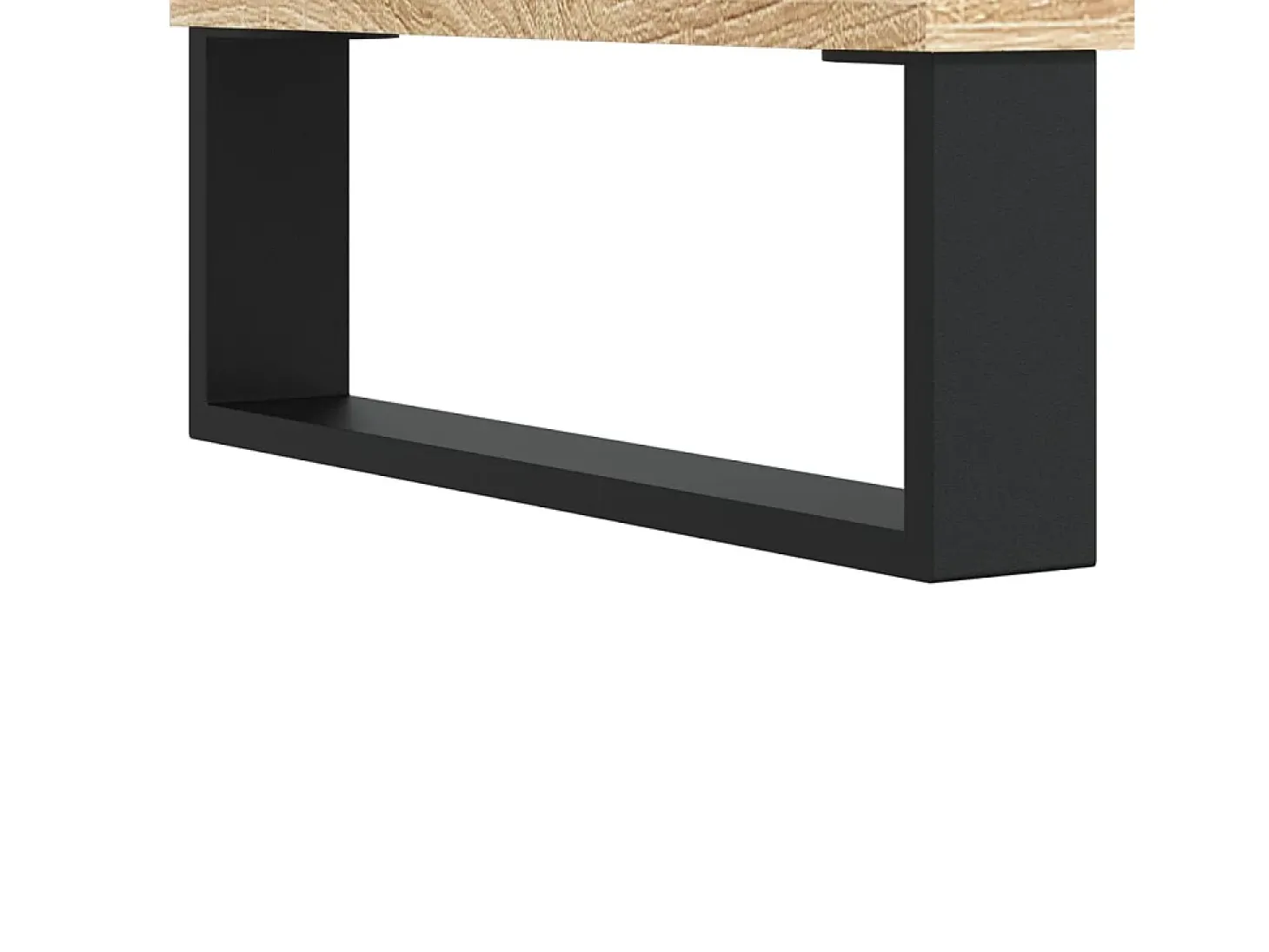 Aparador alto madera contrachapada color roble 69,5x34x180 cm