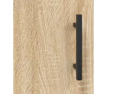 Aparador alto madera contrachapada color roble 69,5x34x180 cm