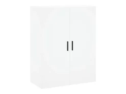 Aparador alto madera contrachapada blanco 69,5x34x180 cm