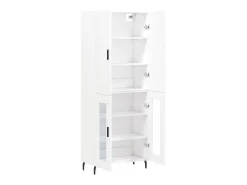 Aparador alto madera contrachapada blanco 69,5x34x180 cm