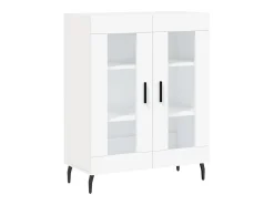 Aparador alto madera contrachapada blanco 69,5x34x180 cm