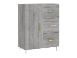 Aparador alto madera contrachapada gris sonoma 69,5x34x180 cm
