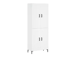 Aparador alto madera contrachapada blanco 69,5x34x180 cm ES48723