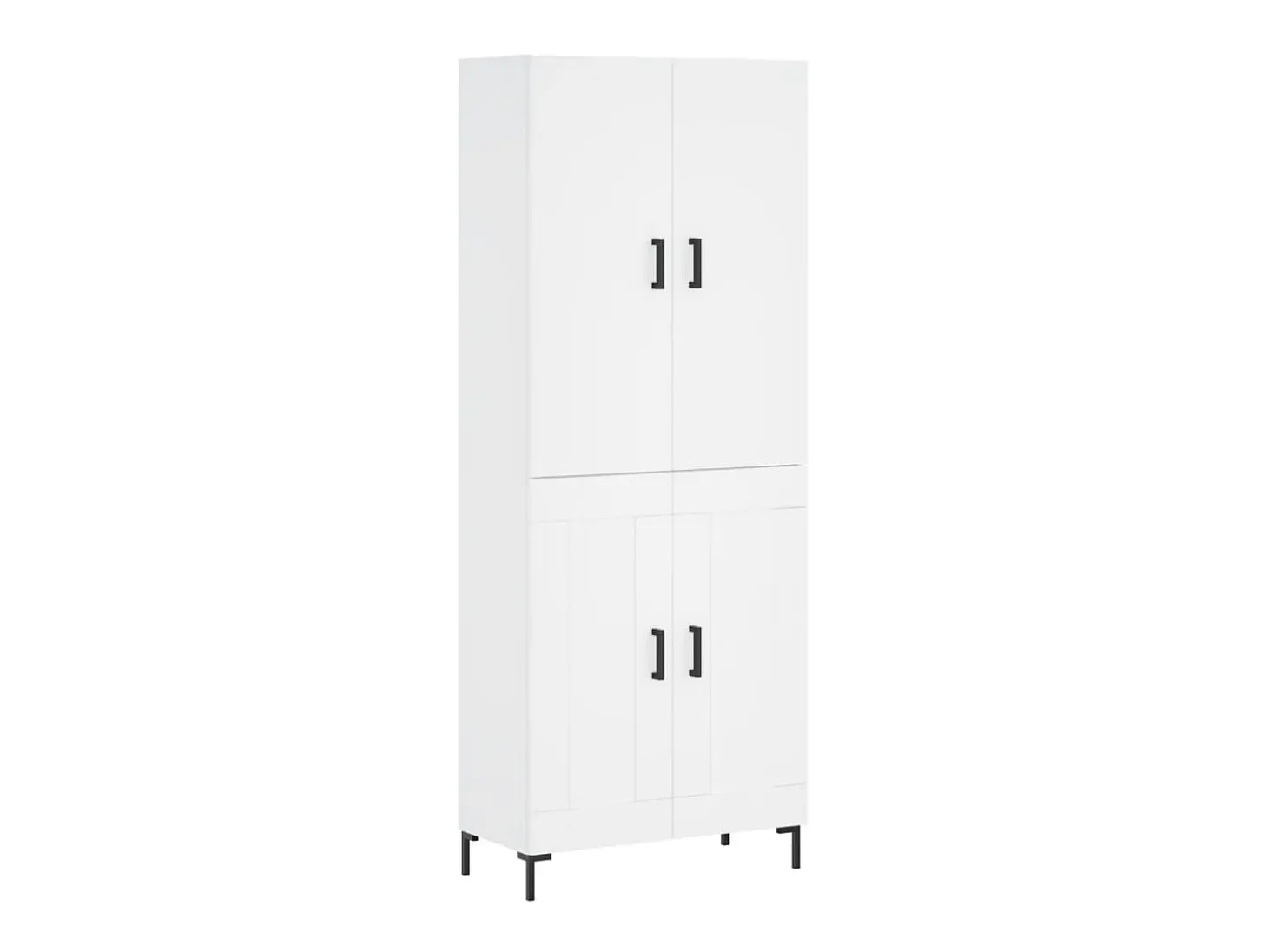Aparador alto madera contrachapada blanco 69,5x34x180 cm ES48723