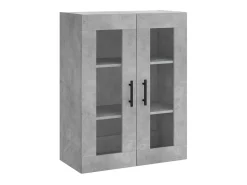 Aparador alto madera contrachapada gris hormigón 69,5x34x180 cm ES93763