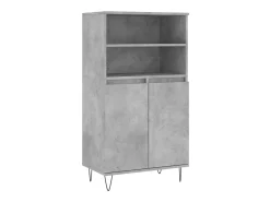 Aparador alto madera contrachapada gris hormigón 60x36x110 cm ES66472